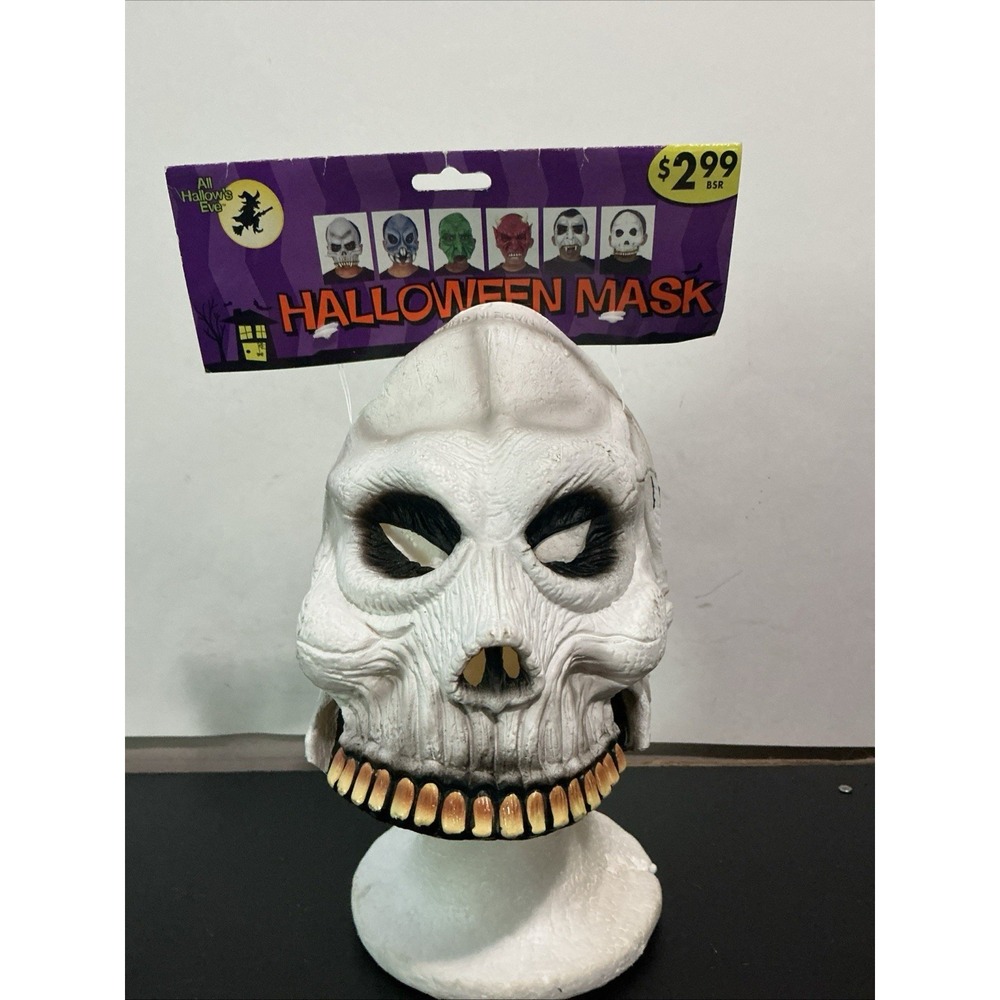All Hallow Eve Halloween Mask Skill And Yellow Teeth